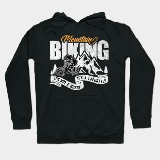 Mountain Biker Grunge Hoodie